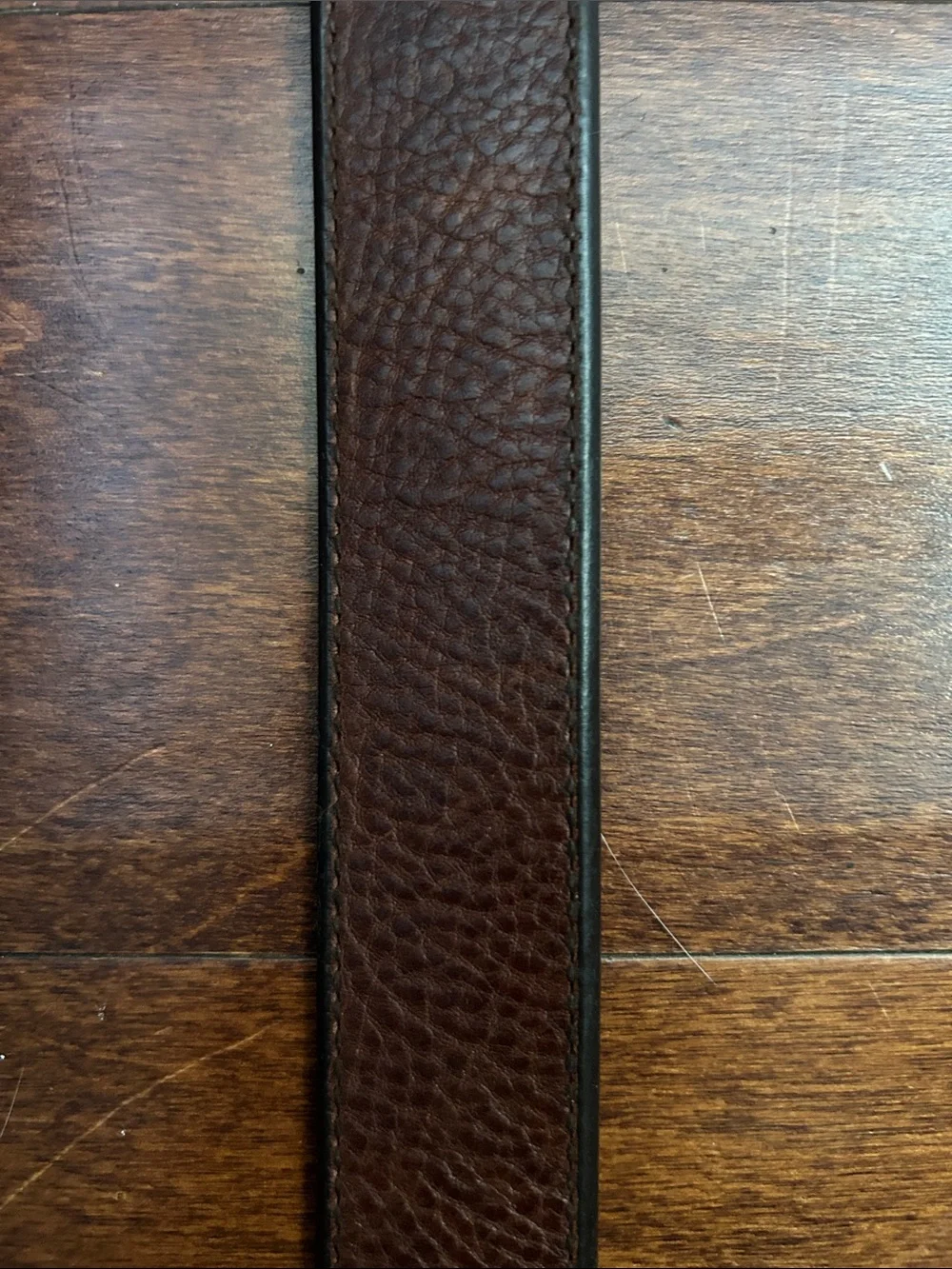 Polo Ralph Lauren Classic Men's Brown Pebbled Leather Belt with Silver Buckle